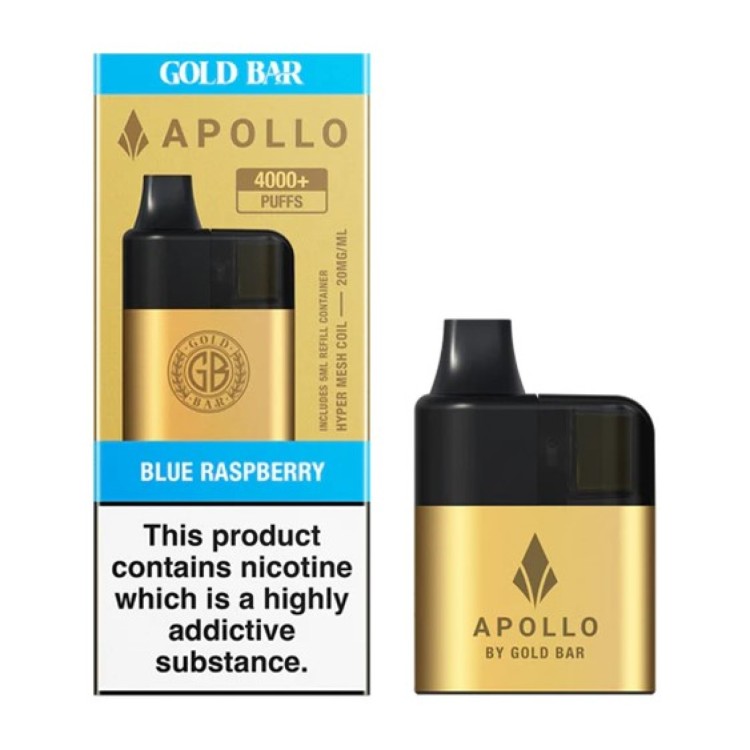 APOLLO 20K Gold Bar Kit Blue Raspberry 20mg