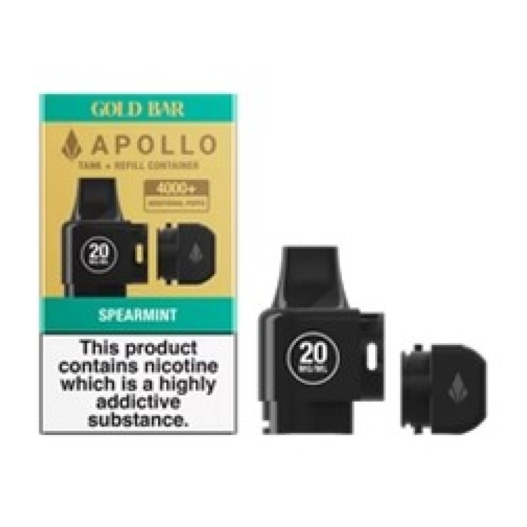 APOLLO 20K Gold Bar Pod Spearmint 20mg