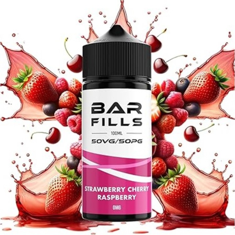 Bar Fills 50VG/50PG Strawberry Cherry Raspberry 100ml 