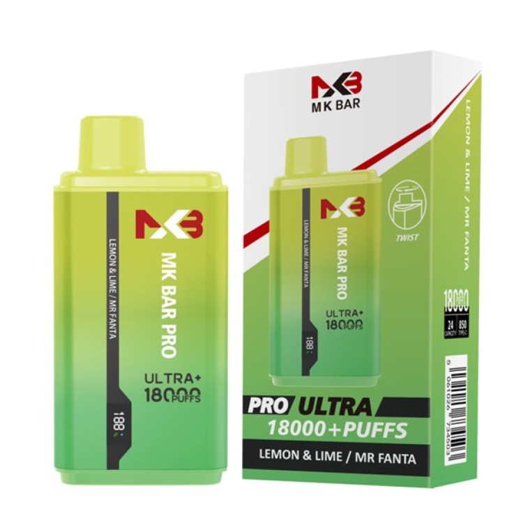 MK BAR 18000 Puff 0mg Lemon Lime / Mr Fanta