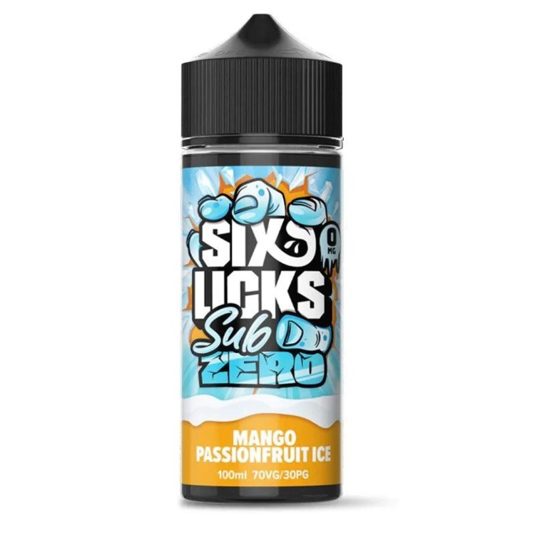 Six Licks Sub Zero Mango Passionfruit Ice 100ml