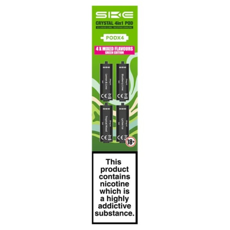 SKE Crystal 4 in 1 Pods Green Edition
