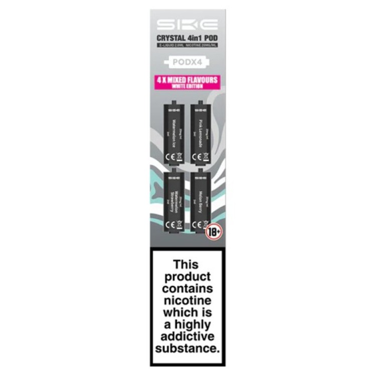 SKE Crystal 4 in 1 Pods White Edition