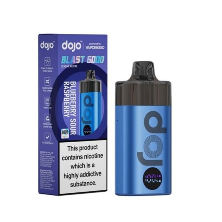Vaporesso Dojo Blast 6000 Device Blueberry Sour Raspberry 10mg