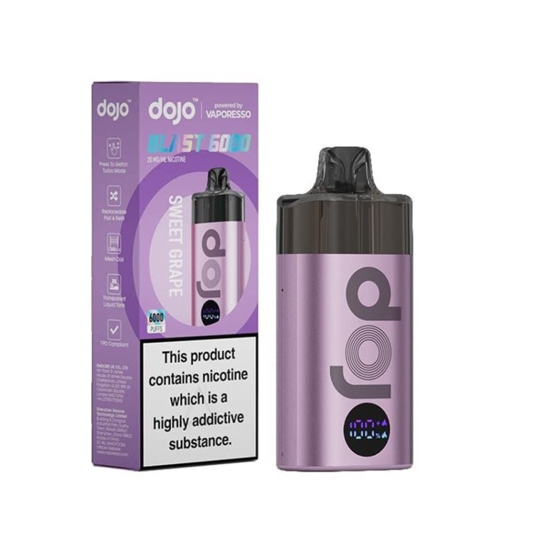 Vaporesso Dojo Blast 6000 Device Sweet Grape 20mg
