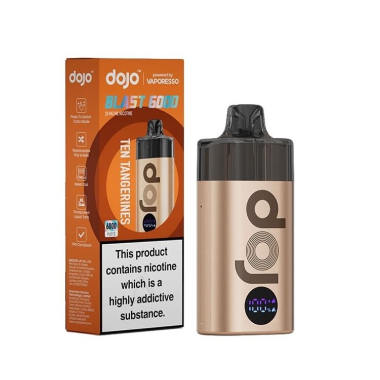 Vaporesso Dojo Blast 6000 Device Ten Tangerines 10mg